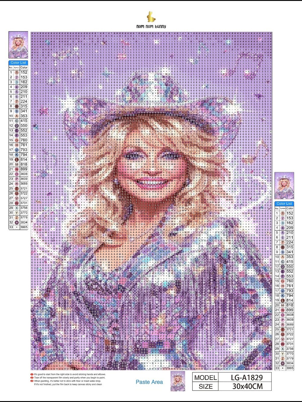 Dolly Parton DIY 5D Full Round Drill Diamond Painting